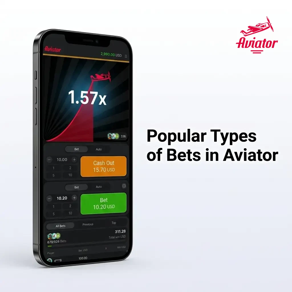 Aviator bet types including single bet, dual panels, auto bet, and auto cash out options for flexible wagering strategies