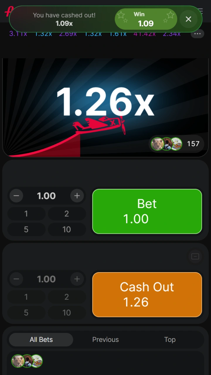 To withdraw your winnings from Aviator, simply click the button at the bottom of the page.